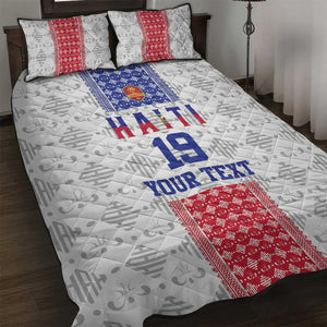 Custom Afro-Haitians Football Quilt Bed Set National Flag Design - African Pride