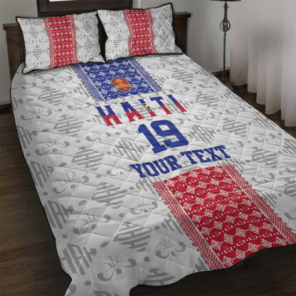 Custom Afro-Haitians Football Quilt Bed Set National Flag Design - African Pride