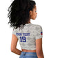 Custom Afro-Haitians Football Raglan Cropped T shirt National Flag Design LT19