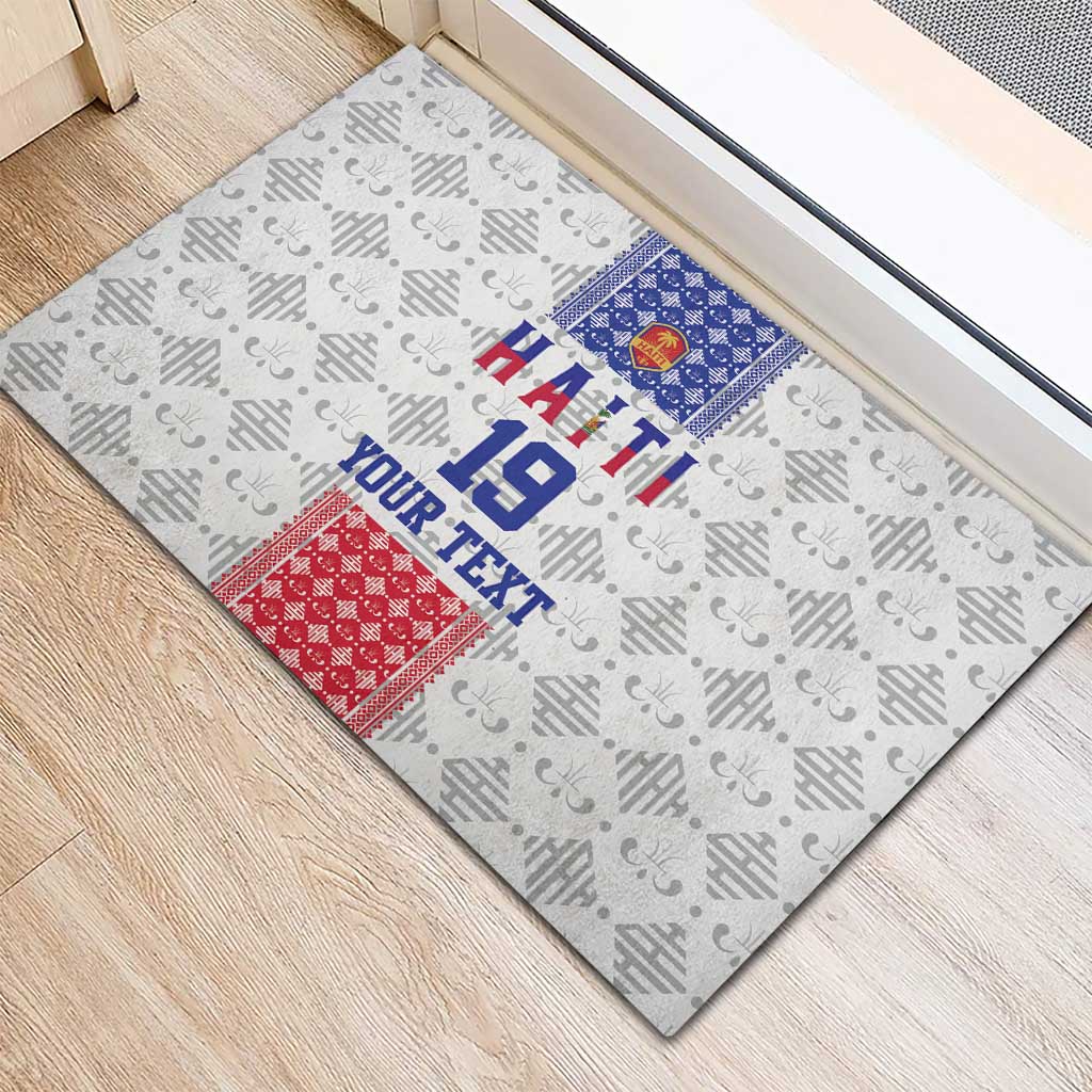 Custom Afro-Haitians Football Rubber Doormat National Flag Design - African Pride