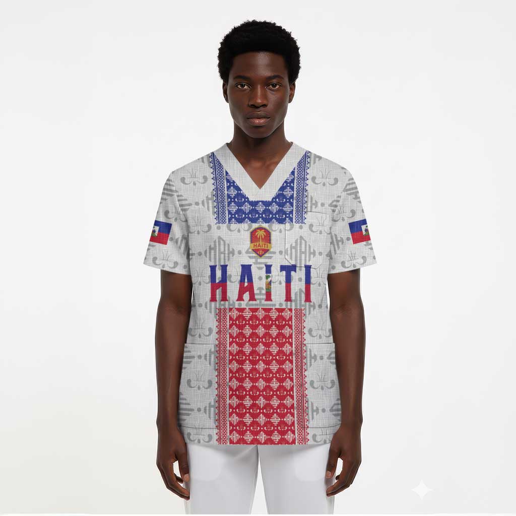 Custom Afro-Haitians Football Scrub Top National Flag Design - African Pride