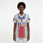 Custom Afro-Haitians Football Scrub Top National Flag Design - African Pride