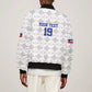 Custom Afro-Haitians Football Sleeve Zip Bomber Jacket National Flag Design - African Pride