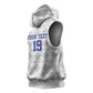 Custom Afro-Haitians Football Sleeveless Hoodie National Flag Design - African Pride