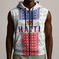 Custom Afro-Haitians Football Sleeveless Zip Hoodie National Flag Design - African Pride