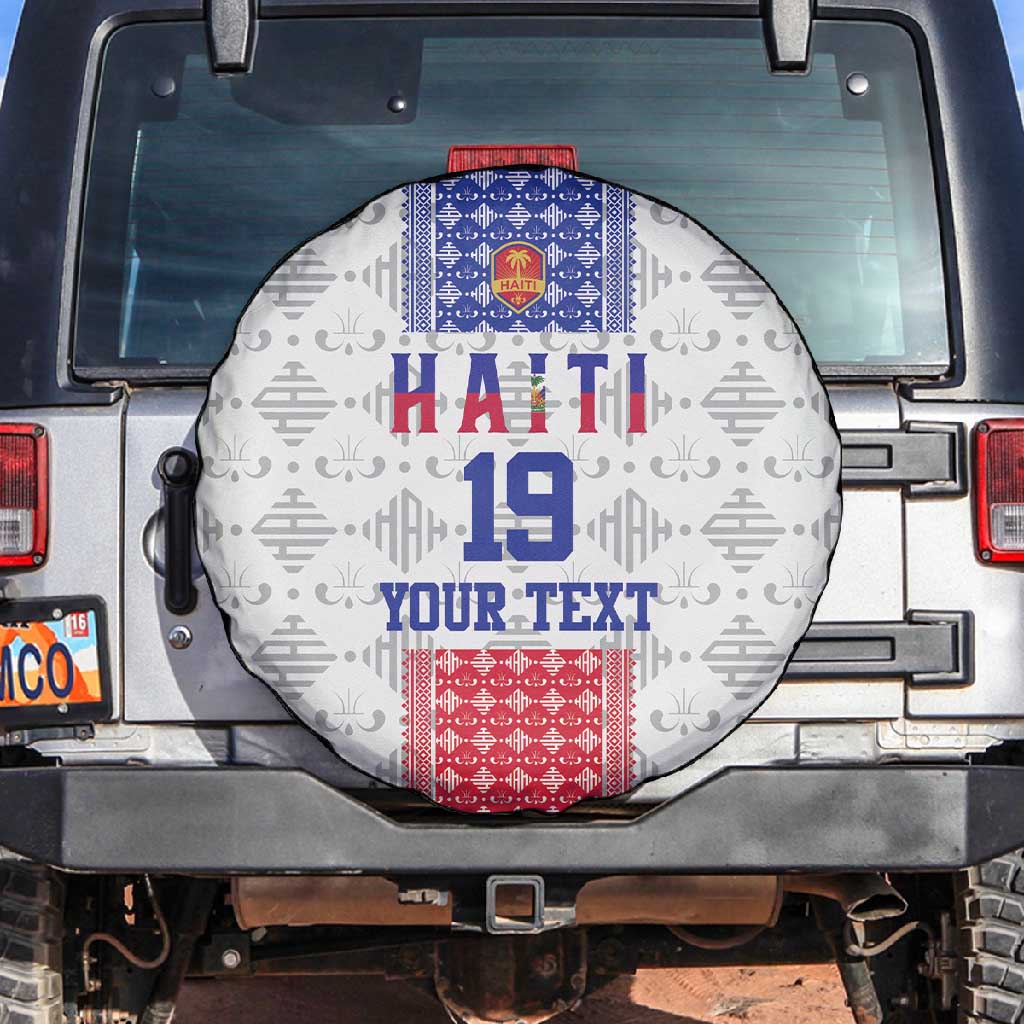 Custom Afro-Haitians Football Spare Tire Cover National Flag Design - African Pride