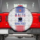 Custom Afro-Haitians Football Spare Tire Cover National Flag Design - African Pride