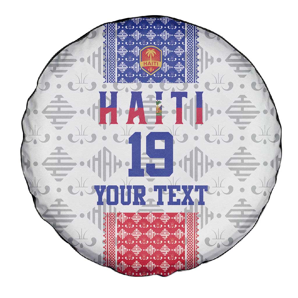 Custom Afro-Haitians Football Spare Tire Cover National Flag Design - African Pride