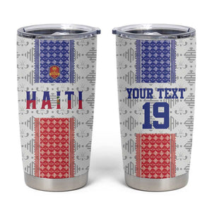 Custom Afro-Haitians Football Tumbler Cup National Flag Design - African Pride