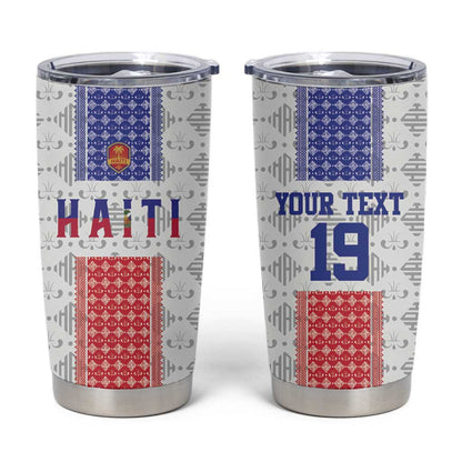 Custom Afro-Haitians Football Tumbler Cup National Flag Design - African Pride