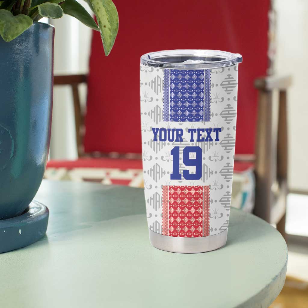 Custom Afro-Haitians Football Tumbler Cup National Flag Design - African Pride