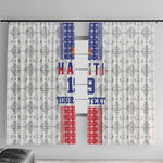 Custom Afro-Haitians Football Window Curtain National Flag Design - African Pride