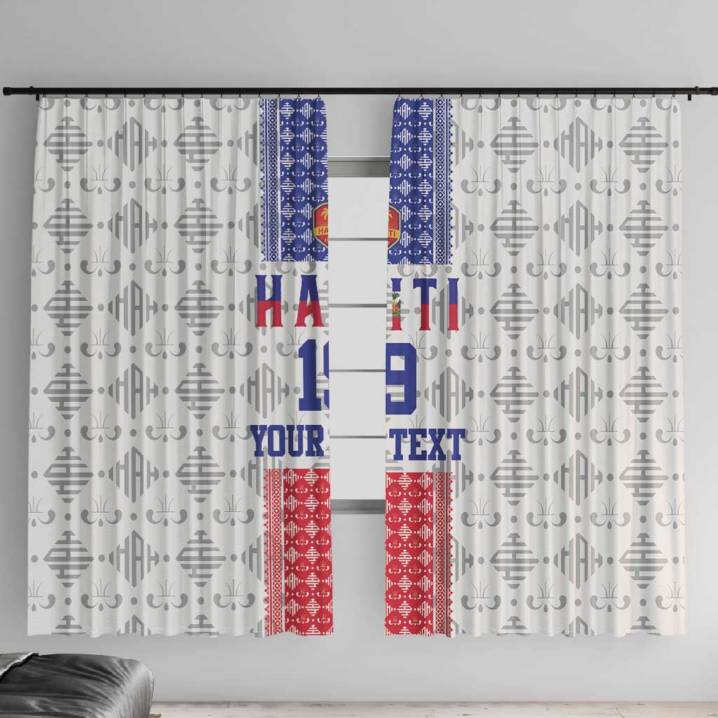 Custom Afro-Haitians Football Window Curtain National Flag Design - African Pride