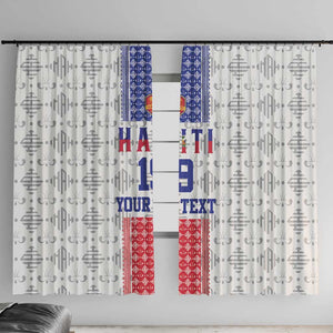 Custom Afro-Haitians Football Window Curtain National Flag Design - African Pride