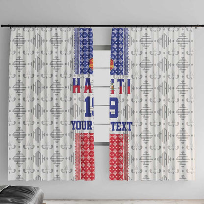 Custom Afro-Haitians Football Window Curtain National Flag Design - African Pride