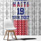 Custom Afro-Haitians Football Window Curtain National Flag Design - African Pride