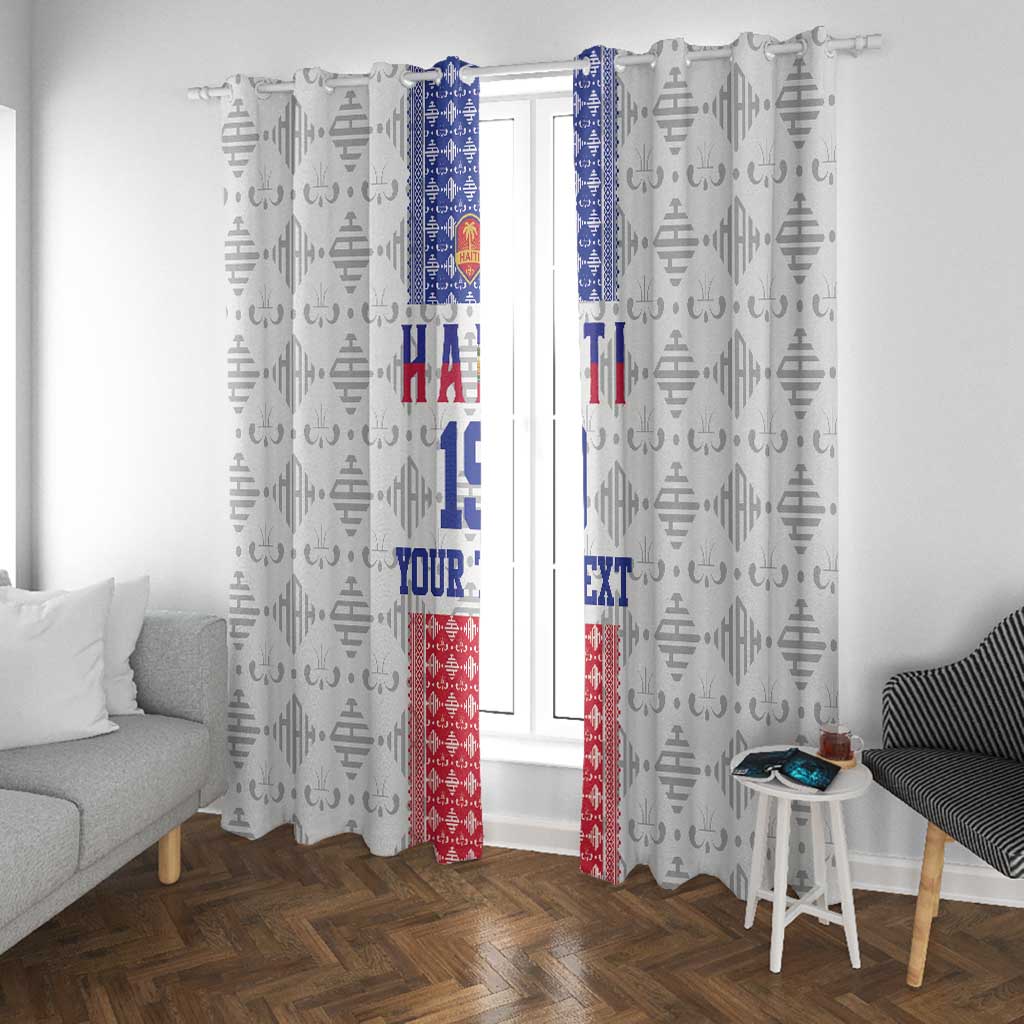 Custom Afro-Haitians Football Window Curtain National Flag Design - African Pride