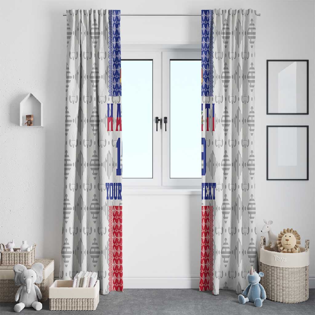 Custom Afro-Haitians Football Window Curtain National Flag Design - African Pride