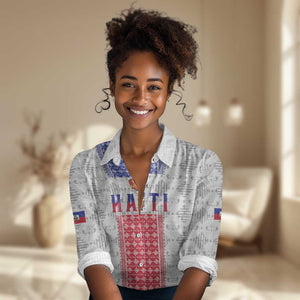 Custom Afro-Haitians Football Women Casual Shirt National Flag Design - African Pride