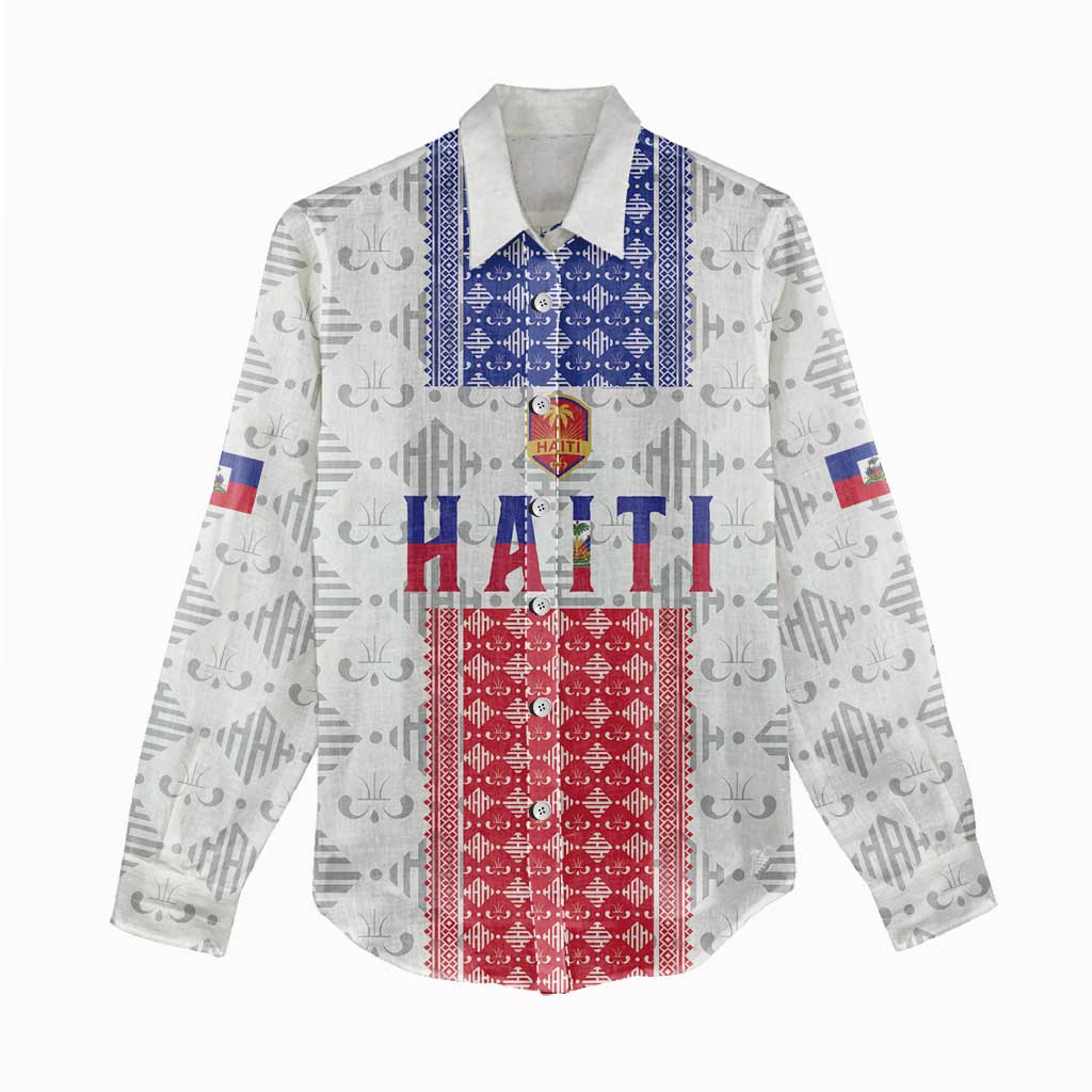 Custom Afro-Haitians Football Women Casual Shirt National Flag Design - African Pride