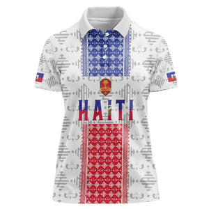 Custom Afro-Haitians Football Women Polo Shirt National Flag Design - African Pride