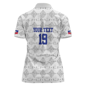 Custom Afro-Haitians Football Women Polo Shirt National Flag Design - African Pride