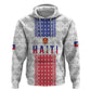 Custom Afro-Haitians Football Zip Hoodie National Flag Design - African Pride