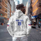 Custom Afro-Haitians Football Zip Hoodie National Flag Design - African Pride