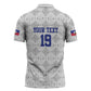 Custom Afro-Haitians Football Zipper Polo Shirt National Flag Design