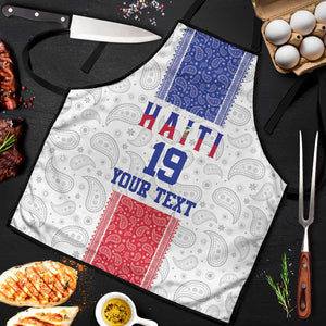 Custom Afro-Haitians Football Apron Paisley Flag Pattern Design