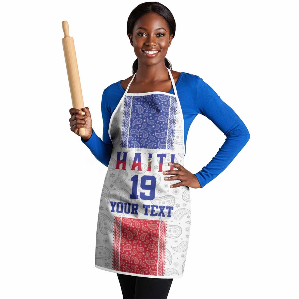 Custom Afro-Haitians Football Apron Paisley Flag Pattern Design