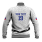 Custom Afro-Haitians Football Baseball Jacket Paisley Flag Pattern Design - African Pride