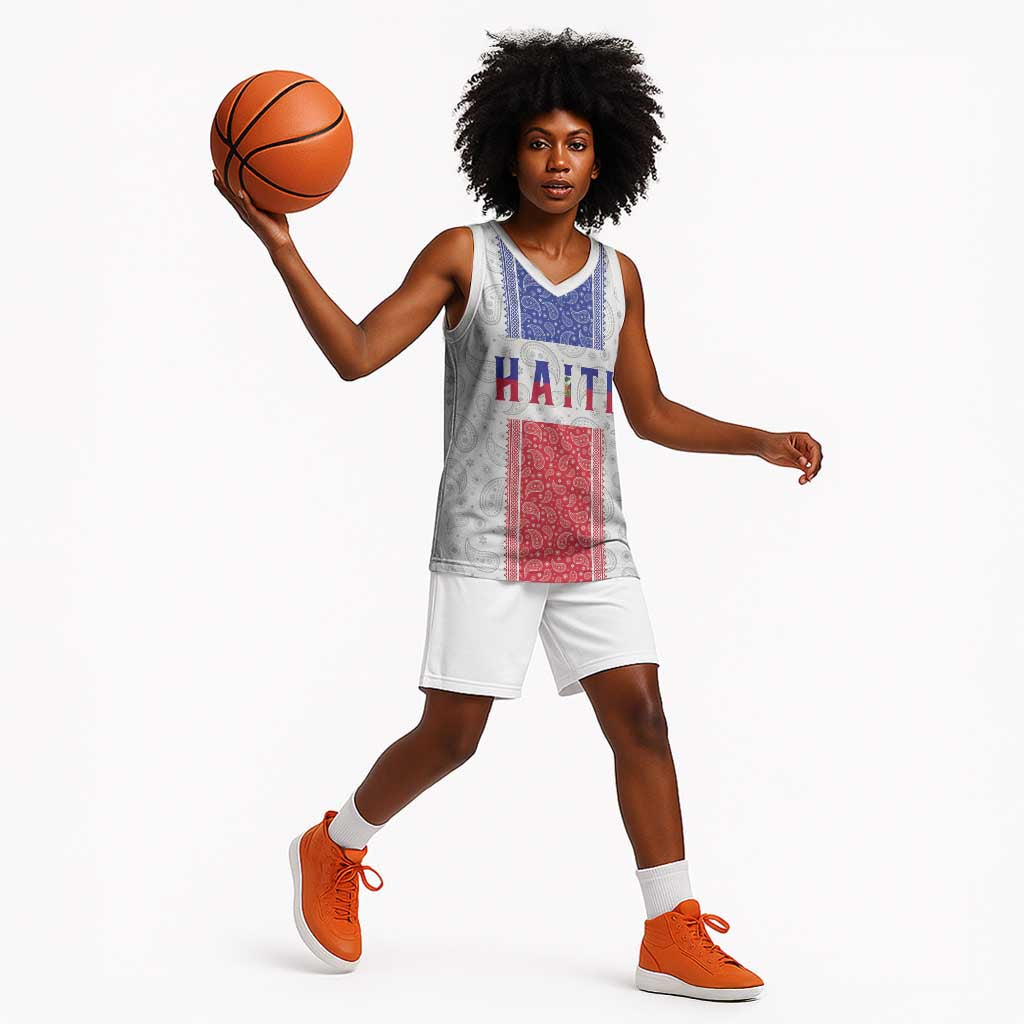 Custom Afro-Haitians Football Basketball Jersey Paisley Flag Pattern Design - African Pride