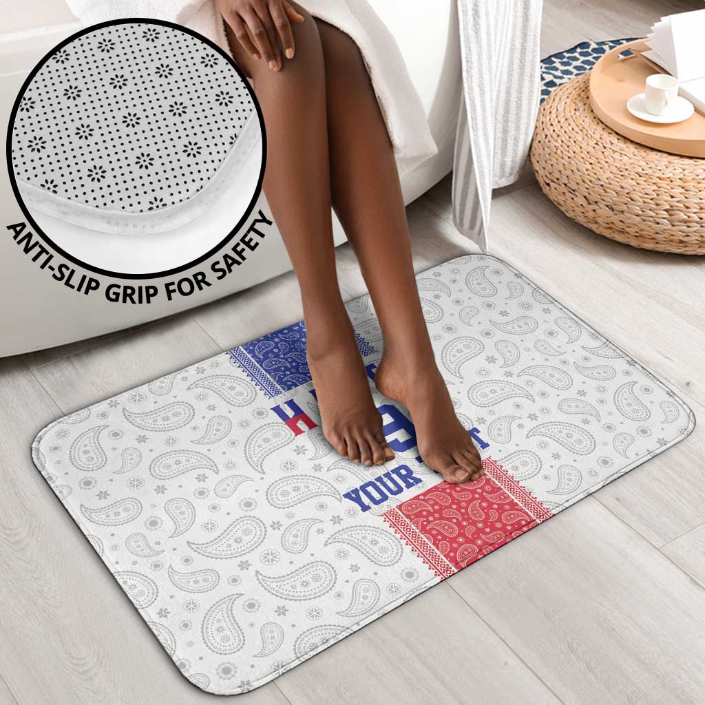 Custom Afro-Haitians Football Bathroom Set Paisley Flag Pattern Design