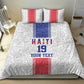 Custom Afro-Haitians Football Bedding Set Paisley Flag Pattern Design - African Pride