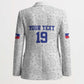 Custom Afro-Haitians Football Blazer Paisley Flag Pattern Design