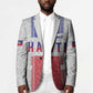 Custom Afro-Haitians Football Blazer Paisley Flag Pattern Design