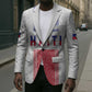 Custom Afro-Haitians Football Blazer Paisley Flag Pattern Design