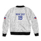 Custom Afro-Haitians Football Bomber Jacket Paisley Flag Pattern Design - African Pride
