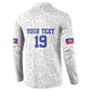 Custom Afro-Haitians Football Button Sweatshirt Paisley Flag Pattern Design