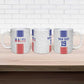 Custom Afro-Haitians Football Ceramic Mug Paisley Flag Pattern Design