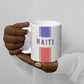 Custom Afro-Haitians Football Ceramic Mug Paisley Flag Pattern Design