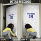 Custom Afro-Haitians Football Door Cover Paisley Flag Pattern Design