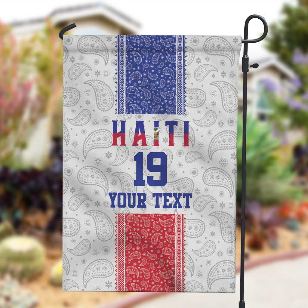 Custom Afro-Haitians Football Garden Flag Paisley Flag Pattern Design - African Pride