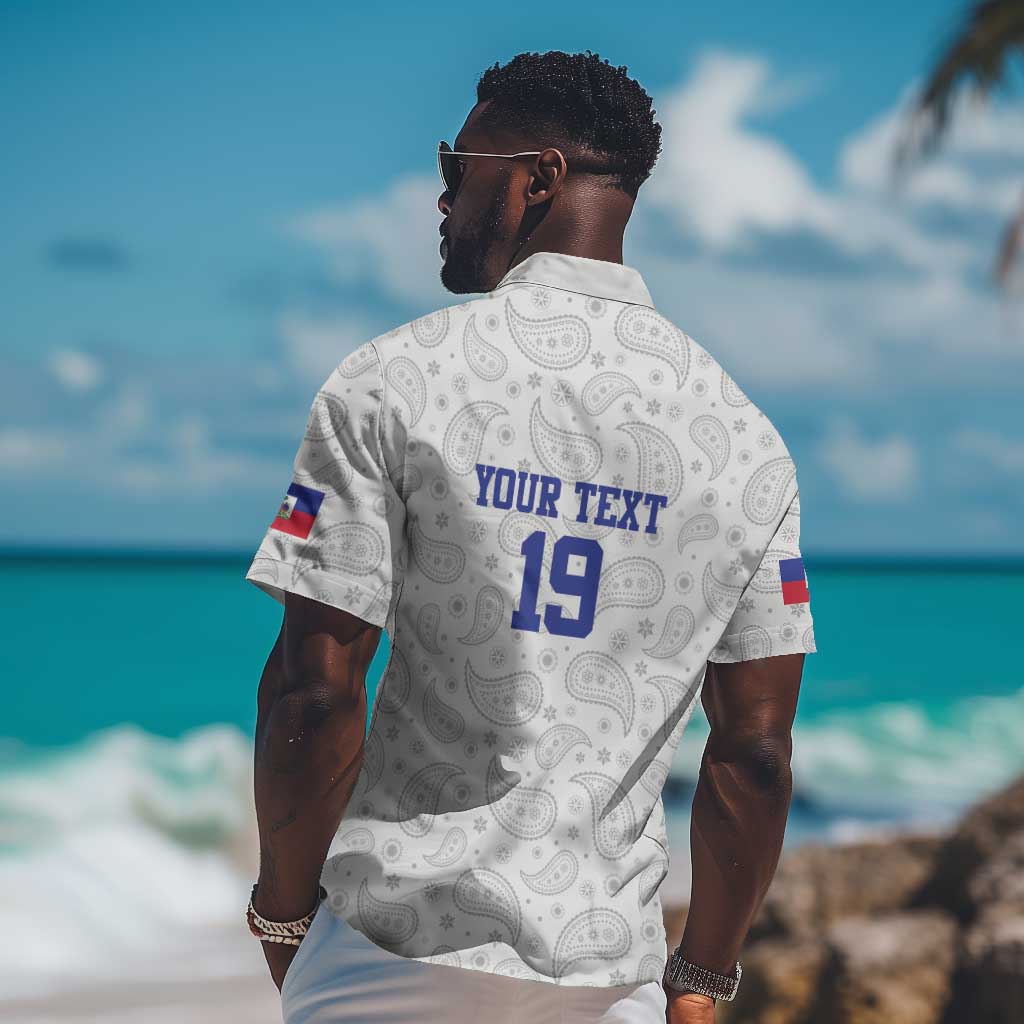 Custom Afro-Haitians Football Hawaiian Shirt Paisley Flag Pattern Design LT19