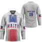 Custom Afro-Haitians Football Hockey Jersey Paisley Flag Pattern Design