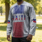 Custom Afro-Haitians Football Hockey Jersey Paisley Flag Pattern Design