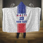 Custom Afro-Haitians Football Hooded Blanket Paisley Flag Pattern Design - African Pride