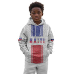 Custom Afro-Haitians Football Kid Hoodie Paisley Flag Pattern Design - African Pride