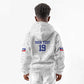 Custom Afro-Haitians Football Kid Hoodie Paisley Flag Pattern Design - African Pride